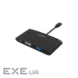 Адаптер STLab USB 3.1 Type-C to HDMI 4K, DVI, VGA, 2х USB3.0, RJ45, USB Type-C, PD, SD/Micro (U-2200)