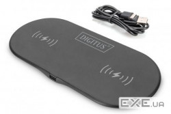 Зарядний пристрій Digitus Wireless Charging, Pad, Duo, 15W (DA-10082)