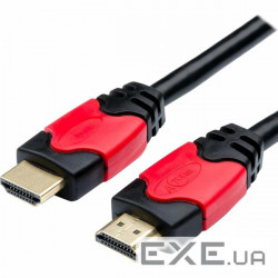 Кабель мультимедійний HDMI to HDMI 30.0m V2.0 Red/Gold Atcom (24930)
