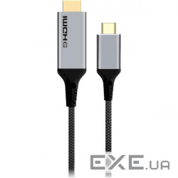 Кабель CABLEXPERT A-CM-HDMIM4K-1.8M USB-C - HDMI 1.8м Gray