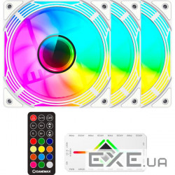 Комплект вентиляторів GAMEMAX KF300 White 3-Pack