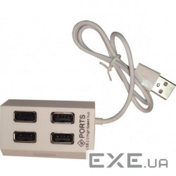 Концентратор USB 2.0 Atcom TD4004 4хUSB2.0 White (AT10724)