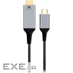 Кабель CABLEXPERT A-CM-HDMIM8K-2M USB-C - HDMI 2м Gray (A-CM-HDMIF8K)