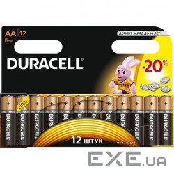 Батарейка Duracell AA лужні 12 шт. в упаковці (5000394006546 / 81551275) (5000394006546 / 81551275)