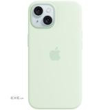 iPhone 15 Silicone Case with MagSafe - Soft Mint,Model A3123 (MWNC3ZM/A)