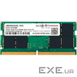 Модуль пам'яті TRANSCEND JetRam SO-DIMM DDR5 5600MHz 16GB (JM5600ASE-16G)
