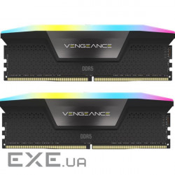 Модуль пам'яті для комп'ютера DDR5 32GB (2x16GB) 6000 MHz Vengeance RGB Black Co (CMH32GX5M2B6000C30)