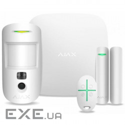 Комплект охранной сигнализации Ajax StarterKit Cam біла (000016461) (000016461)