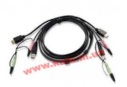 1.8 м. Кабель / шнур, HDMI + USB + Звук (=) HDMI + USB + Звук (ПК: 1х HDMI Male + 1х USB Тип A Ma (2L-7D02UH)