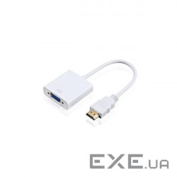 Перехідник HDMI M to VGA F (з кабелями аудіо та живлення від USB) ST-Lab (U-990 white)