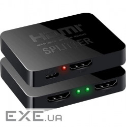 Перехідник відео HDMI 1x2 (Splitter),Act v1.4 4K@30Hz 3D USB-powered,чорний (84.00.7019-1) (84.00.7019-1)