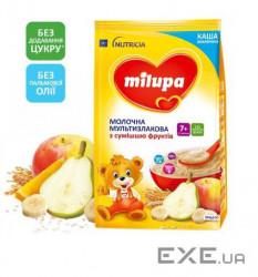 Дитяча каша Milupa Молочна Мультилакова із сумішшю фруктів 210 г (5900852930010)