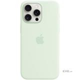 iPhone 15 Pro Max Silicone Case with MagSafe - Soft Mint,Model A3126 (MWNQ3ZM/A)